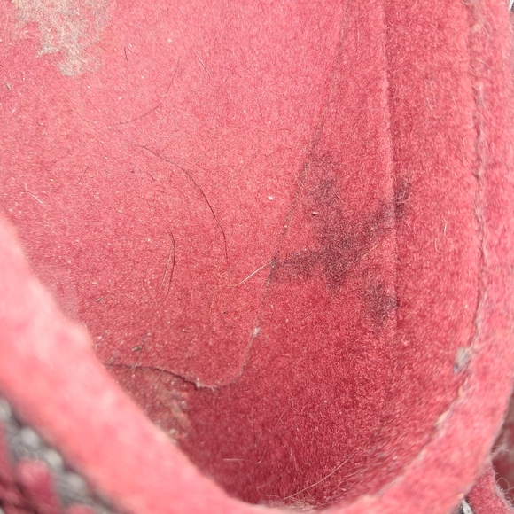 LL Bean Red 100% Wool Slipper Clogs Slip On Womens Size US 7 - Picture 5 of 7